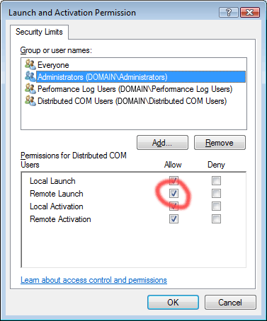 DCOM Permissions